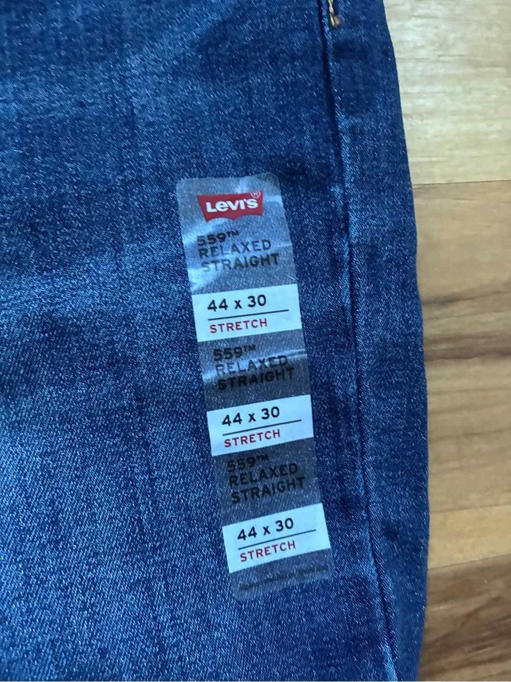 Men’s Levi's Dark Blue Straight Jeans - Classic Five-Pocket 44x30